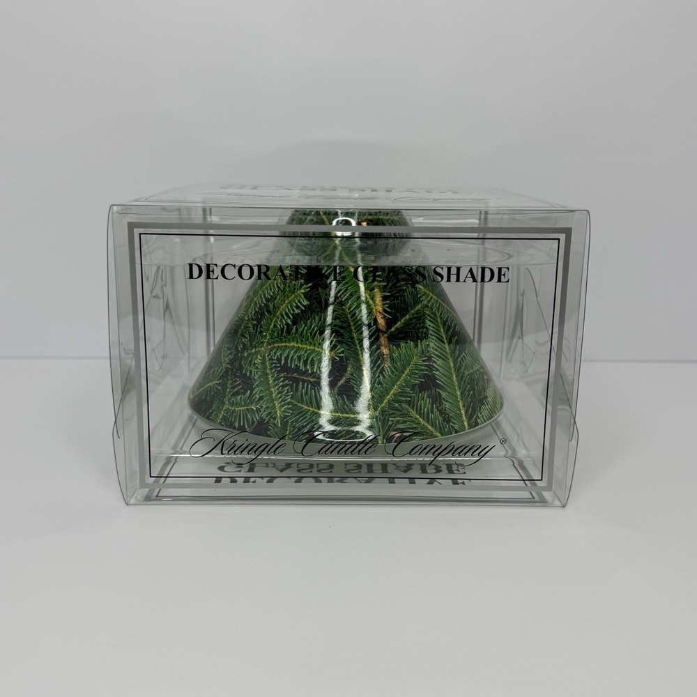 Kringle Candle Company Decorative Glass Shade Balsam Firs Christmas Brand New